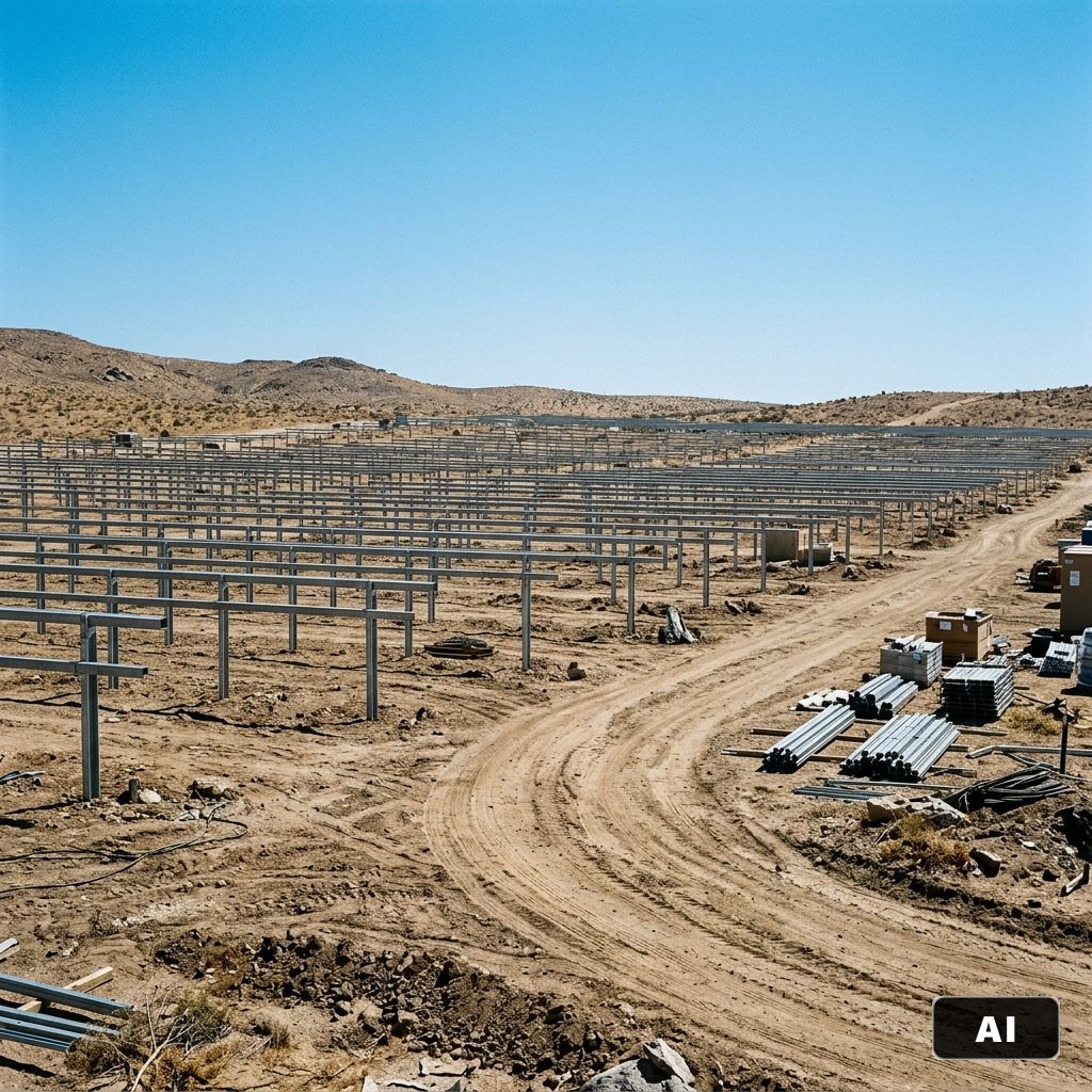 Project manager at a renewable energy construction site